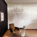 Vintage Murano Transparent Glass Petals Chandelier-DWHOME