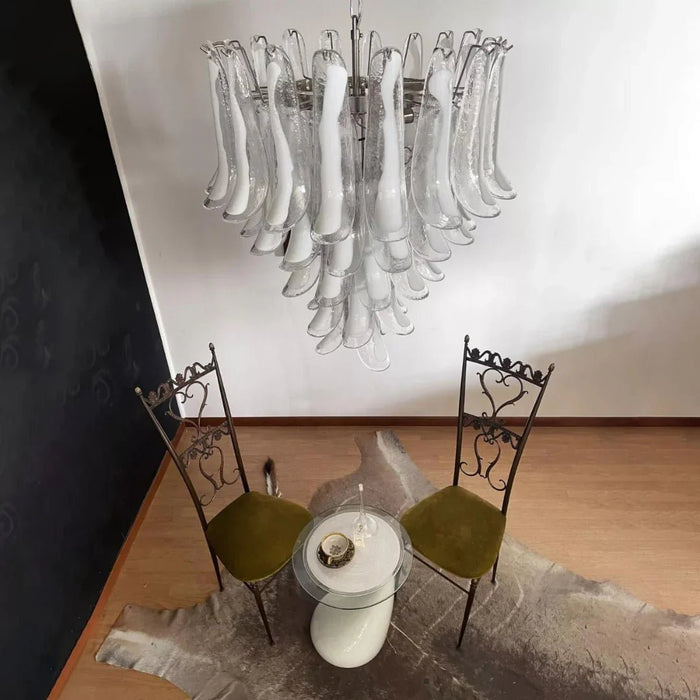 Vintage Transparent Murano Petals Chandelier-DWHOME