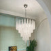 Vintage Transparent Murano Glass Petals Drop Chandelier-DWHOME