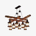 Vintage Wood Glass Chandeliers-DWHOME