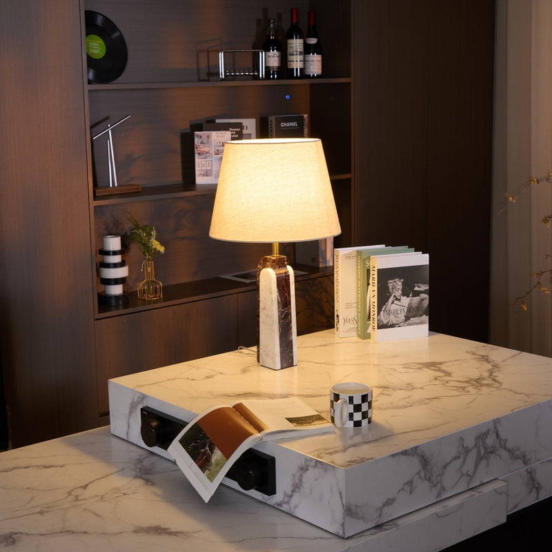 Virello Marble Table Lamp-DWHOME