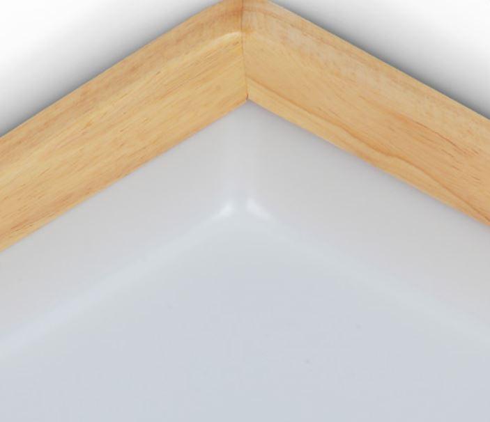 WALBRIDGE Wooden Square Ceiling Lamp.