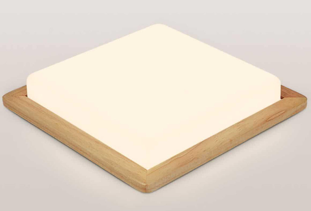 WALBRIDGE Wooden Square Ceiling Lamp.