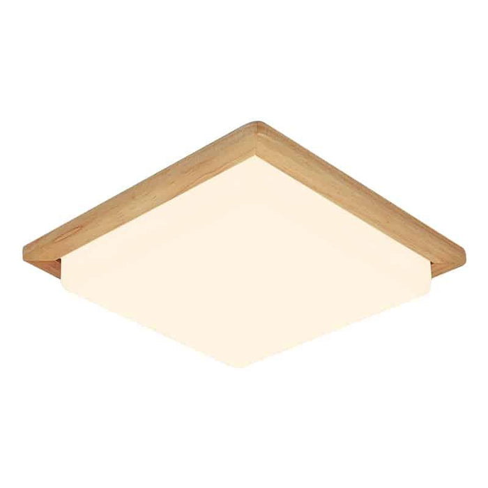 WALBRIDGE Wooden Square Ceiling Lamp.