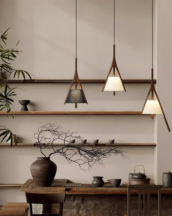 Nanzhi Wood Pendant Lamp-DWHOME