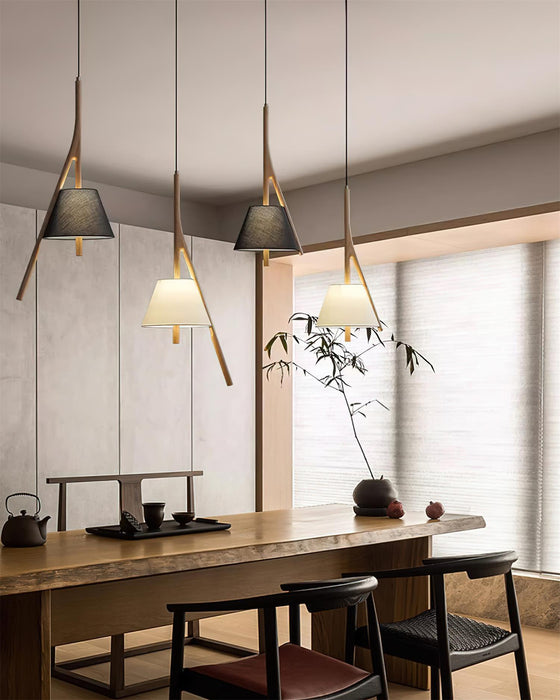 Nanzhi Wood Pendant Lamp-DWHOME