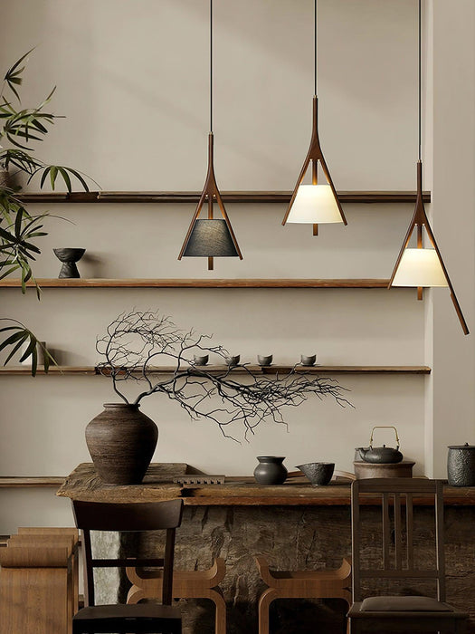 Nanzhi Wood Pendant Lamp-DWHOME