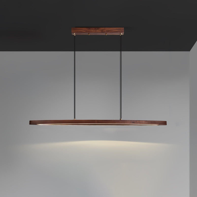 Walnut Arc Linear Pendant Lamp-DWHOME