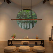 Walnut Arc Linear Pendant Lamp-DWHOME