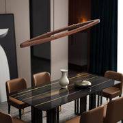 Walnut Arc Linear Pendant Lamp-DWHOME