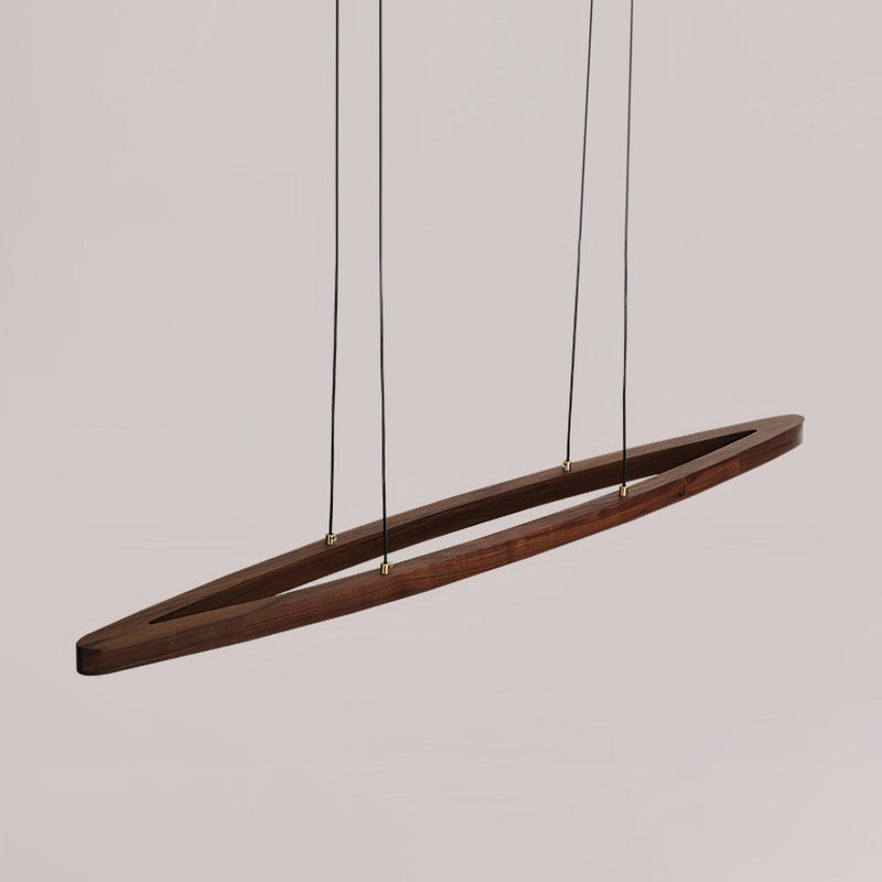 Walnut Arc Linear Pendant Lamp-DWHOME