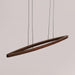 Walnut Arc Linear Pendant Lamp.