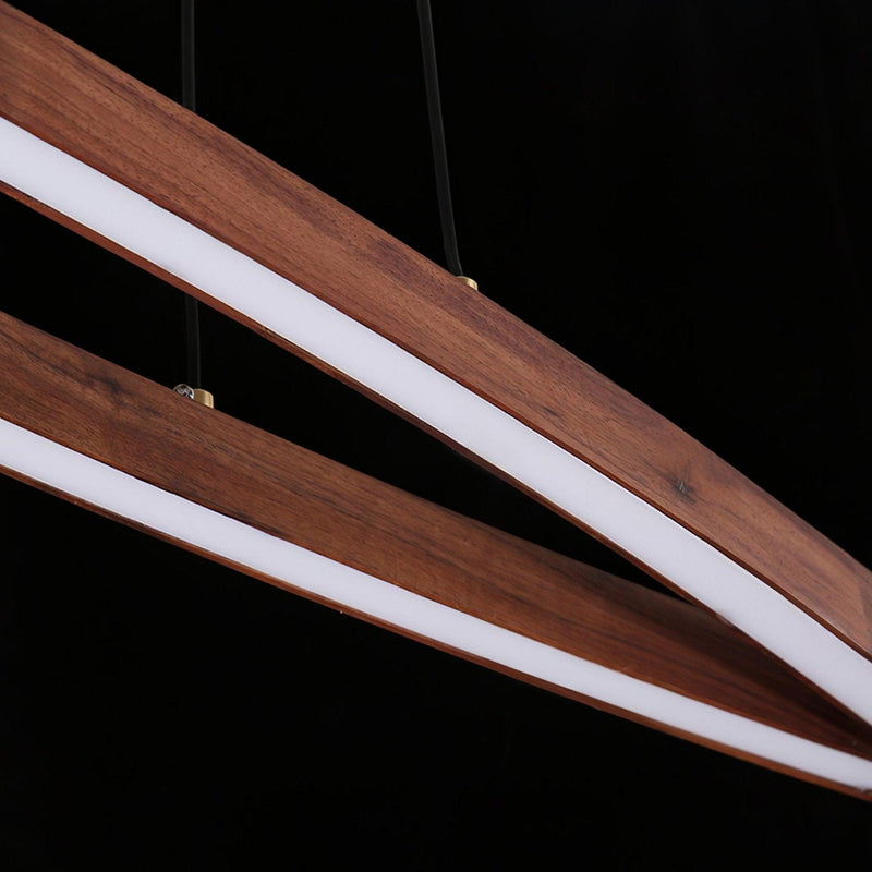 Walnut Arc Linear Pendant Lamp-DWHOME