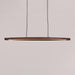 Walnut Arc Linear Pendant Lamp.