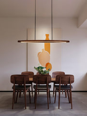 Walnut Arc Linear Pendant Lamp-DWHOME