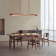 Walnut Arc Linear Pendant Lamp-DWHOME