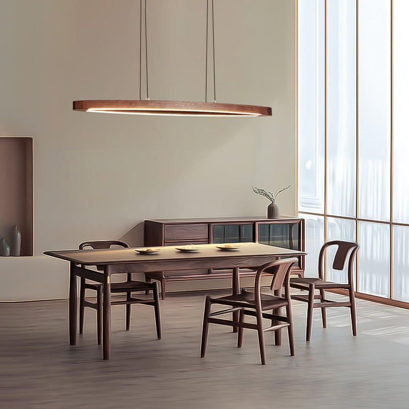 Walnut Arc Linear Pendant Lamp-DWHOME