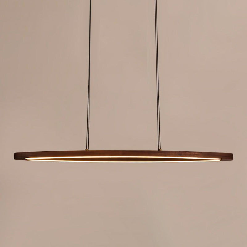 Walnut Arc Linear Pendant Lamp-DWHOME