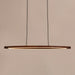 Walnut Arc Linear Pendant Lamp.