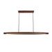 Walnut Arc Linear Pendant Lamp.