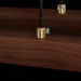 Walnut Arc Linear Pendant Lamp.