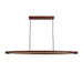 Walnut Arc Linear Pendant Lamp.