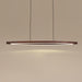 Walnut Arc Linear Pendant Lamp.