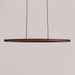 Walnut Arc Linear Pendant Lamp.