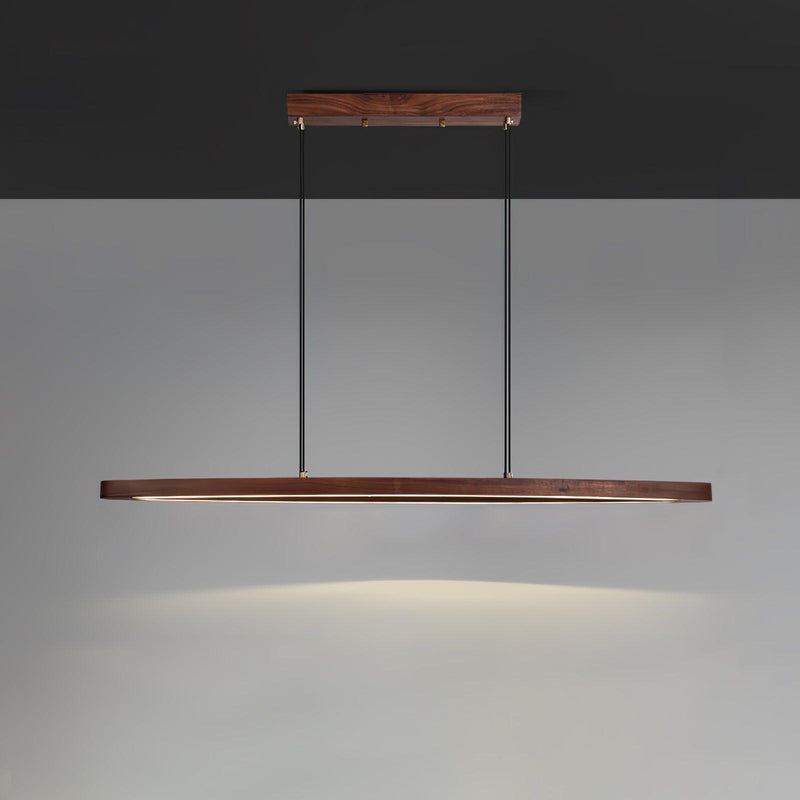 Walnut Arc Linear Pendant Lamp-DWHOME