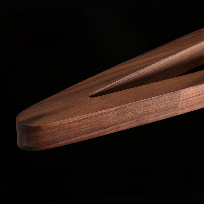 Walnut Arc Linear Pendant Lamp.