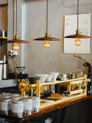 Walnut Conical Pendant Light-DWHOME