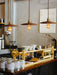 Walnut Conical Pendant Light-DWHOME