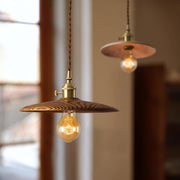 Walnut Conical Pendant Light-DWHOME