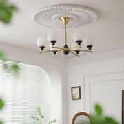 Walnut Glass Ball Chandelier-DWHOME