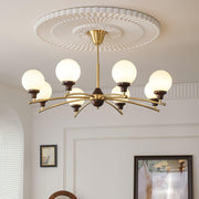 Walnut Glass Ball Chandelier-DWHOME