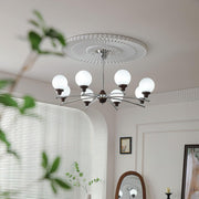 Walnut Glass Ball Chandelier-DWHOME