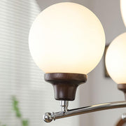 Walnut Glass Ball Chandelier-DWHOME
