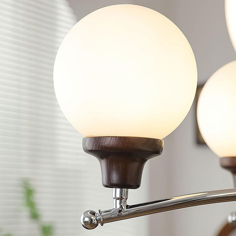 Walnut Glass Ball Chandelier-DWHOME