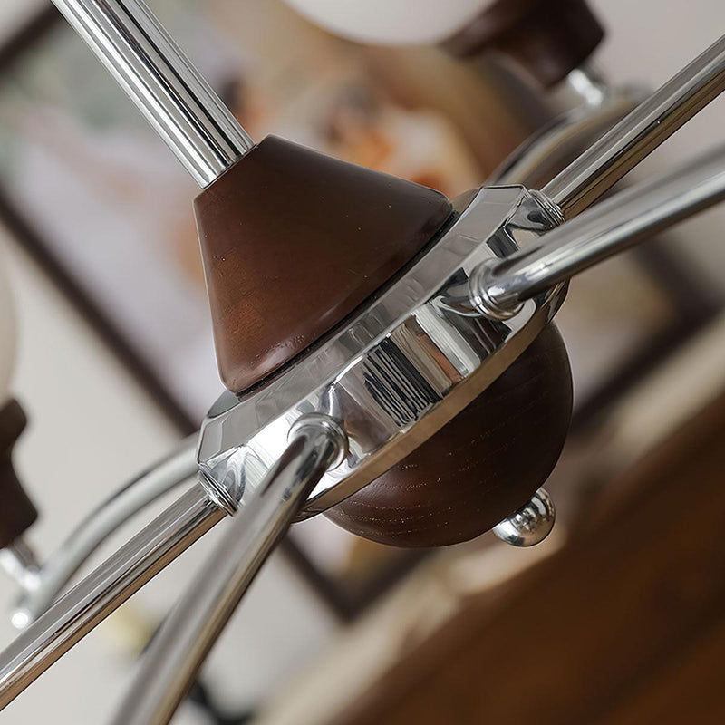 Walnut Glass Ball Chandelier-DWHOME