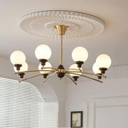 Walnut Glass Ball Chandelier-DWHOME