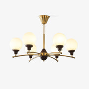 Walnut Glass Ball Chandelier-DWHOME