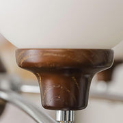 Walnut Glass Ball Chandelier-DWHOME