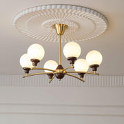 Walnut Glass Ball Chandelier-DWHOME