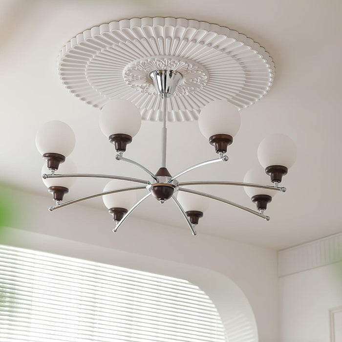 Walnut Glass Ball Chandelier - DWHOME