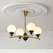 Walnut Glass Ball Chandelier-DWHOME