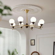 Walnut Glass Ball Chandelier-DWHOME