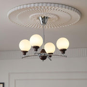 Walnut Glass Ball Chandelier-DWHOME