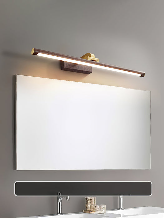 Walnut Color Linear LED Wall Light - Vakkerlight