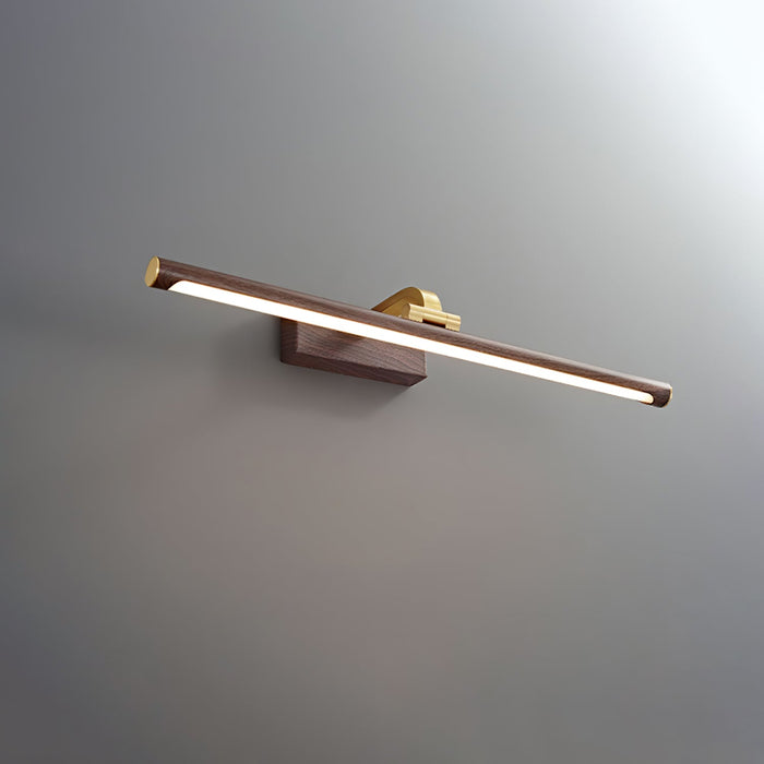 Walnut Color Linear LED Wall Light - Vakkerlight