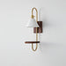 Walnut Shelf Sconce-DWHOME